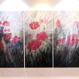 Original Abstract Metal Sculpture Floral Wall Art, Contemporary Decor - thumbnail 2