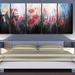 Original Abstract Metal Sculpture Floral Wall Art, Contemporary Decor - thumbnail 4