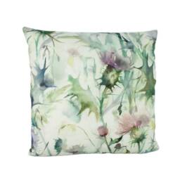 Voyage - Cirsium Damson Stunning Floral Watercolour Thistle Cushion Cover Handmade Throw Pillow Designer Home Decor - thumbnail 2