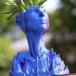 Artistic Head Planter Elegant Indoor/Outdoor Plant Pot - thumbnail 2