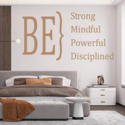 Be Strong Mindful Powerful, Inspirational, Motivational, Office, School, Home Wall Art, Sticker , Decal, Transfer, 5 Size's 36 Colours - thumbnail 3