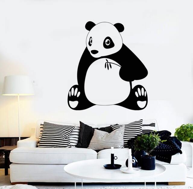 Panda Vinyl Wall Decal Bamboo Bear Cool Funny Animal Kids Room Nursery Guaranteed Quality Stickers Mural - #2231Di - image 1