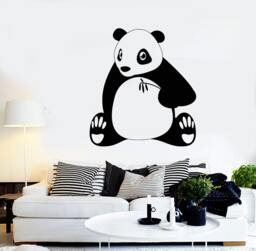 Panda Vinyl Wall Decal Bamboo Bear Cool Funny Animal Kids Room Nursery Guaranteed Quality Stickers Mural - #2231Di - thumbnail 1