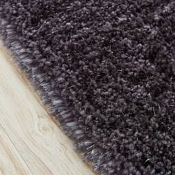 New Dark Grey Thick Silky Soft Shag Pile Rug Modern Luxurious High Quality Mats - thumbnail 3