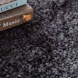 New Dark Grey Thick Silky Soft Shag Pile Rug Modern Luxurious High Quality Mats - thumbnail 2