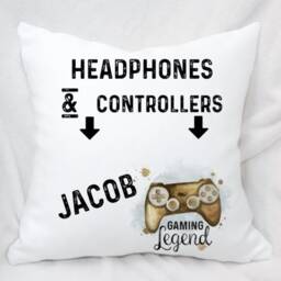 Personalised Pocket Gamers Cushion, Ideal Gift For Gaming Enthusiasts - thumbnail 3