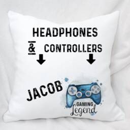 Personalised Pocket Gamers Cushion, Ideal Gift For Gaming Enthusiasts - thumbnail 4