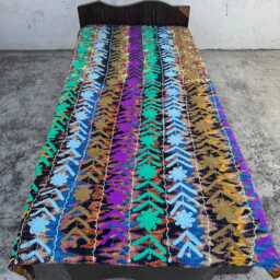 Indian Handmade Cotton Kantha Suzani Quilt Throw - thumbnail 2