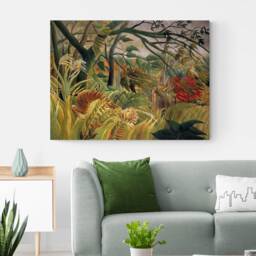 Henri Rousseau Tiger in A Tropical Storm - Framed Canvas Art Print - thumbnail 2