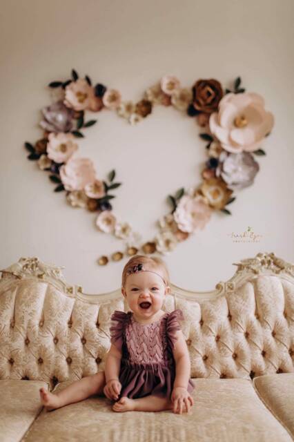 Heart Shape Backdrop Paper Flowers, Custom Floral Heart Wall Decor, Flower - image 1