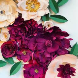 Heart Shape Backdrop Paper Flowers, Custom Floral Heart Wall Decor, Flower - thumbnail 2