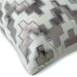 "Art Silk Gray Throw Pillow Cover 16""x16" - thumbnail 2
