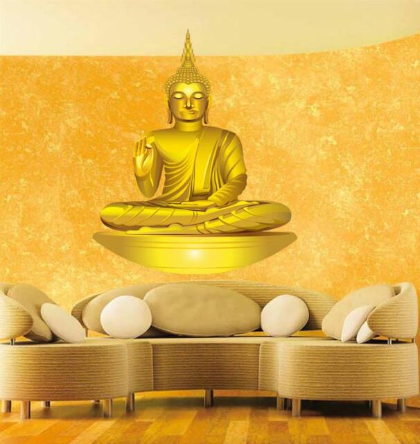 Buddha Full Color Decal, Yoga Om Color Sticker, Wall Art, Cn 093