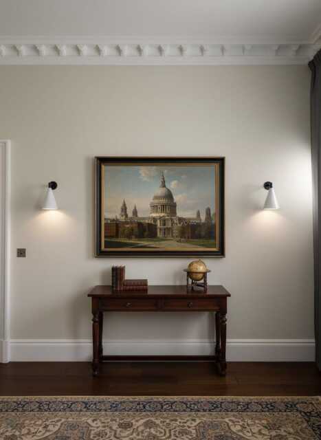 Bronze & Plaster Cone Wall Light - image 1