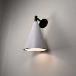Bronze & Plaster Cone Wall Light - thumbnail 2