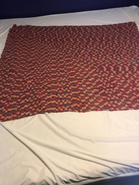 Simple Square Purple & Red Blanket - image 1