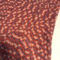 Simple Square Purple & Red Blanket - thumbnail 3