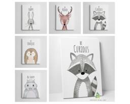 Cute Animal Inspirational Quotes Canvas Art Wall Children Kids Nursery Print Picture Framed Home Decor - thumbnail 1