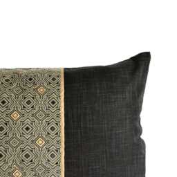 Lumbar Throw Pillow Cover 12x24, Black Case, Rectangular Cushion Cover, Long Pillow, Decorative - thumbnail 2