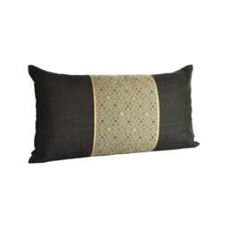Lumbar Throw Pillow Cover 12x24, Black Case, Rectangular Cushion Cover, Long Pillow, Decorative - thumbnail 3