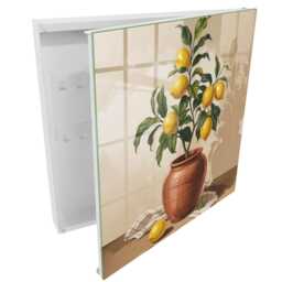 Lemon Tree Key Cabinet For Home, Yellow Box Illustrative Flowers & Plants, Lovers Of Nature Freshness - thumbnail 2