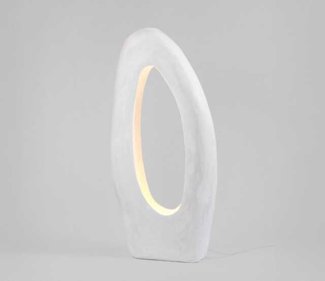 Large Handmade Gypsum Floor Lamp, Limited Edition - image 1