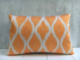 Silk Ikat Pillow Cover, Handwoven Accent - 16x24