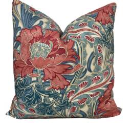 G.p & J Baker Brantwood Teal Double Sided Cushion Cover Pillow - thumbnail 2