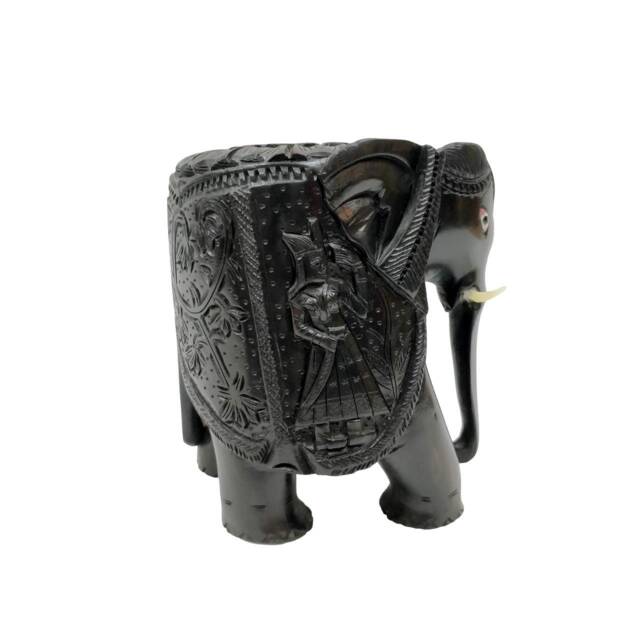 Karungali Elephant, Ebony Wood Carved Elephant, Elephant Decor, Wooden Handcrafted Animals, Wooden Art, Ebony Wood, Gifts, Handicrafts - image 1