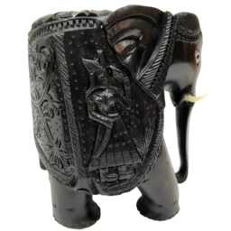 Karungali Elephant, Ebony Wood Carved Elephant, Elephant Decor, Wooden Handcrafted Animals, Wooden Art, Ebony Wood, Gifts, Handicrafts - thumbnail 3