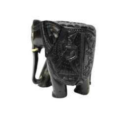 Karungali Elephant, Ebony Wood Carved Elephant, Elephant Decor, Wooden Handcrafted Animals, Wooden Art, Ebony Wood, Gifts, Handicrafts - thumbnail 2