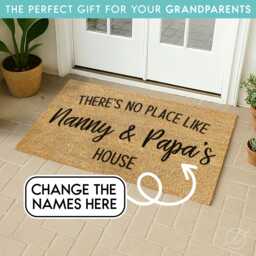 Personalized Grandparents Doormat - Custom Welcome Mat Family Name Front Door Rug Housewarming Grandparent Gift For Entryway - thumbnail 1