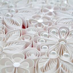 Heart Framed Quilling Paper Wall Art - 1st Anniversary Wedding Gift - thumbnail 4