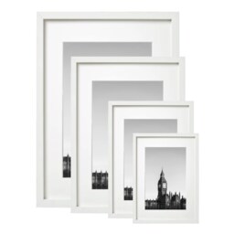 White Photo Frame - Wood Picture Frame Wooden Frames A3, A4, A5, 6x6, 5x7, 6x8, 8x10 - thumbnail 1