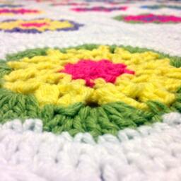 Flower Power Crochet Afghan Pattern - Granny Square Blanket - PDF Pattern - thumbnail 3