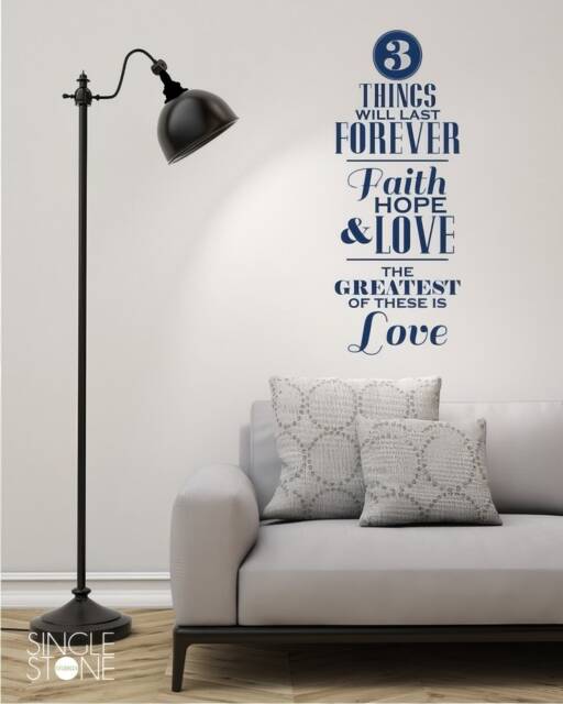 Faith Hope Love Wall Decal - Bible Verse Vinyl Art - image 1