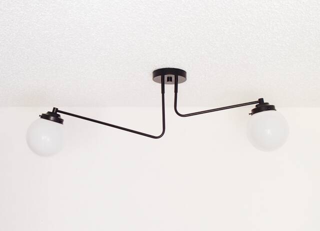 Modern Flush Mount - Brass Contemporary Light Glass Globe Shades Bathroom Living Room Ul Listed - image 1