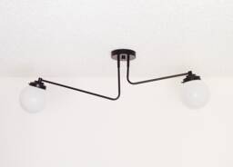 Modern Flush Mount - Brass Contemporary Light Glass Globe Shades Bathroom Living Room Ul Listed