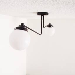 Modern Flush Mount - Brass Contemporary Light Glass Globe Shades Bathroom Living Room Ul Listed - thumbnail 3