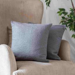 Grey Boucle Cushion Covers, Cushions, Cover, Cushions Usa, Made in India, Boucle Upholstery Fabric - thumbnail 2