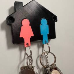 His & Hers Wall Mounted Key Holder - Couple Home Decor Family - thumbnail 3