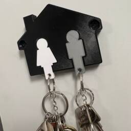 His & Hers Wall Mounted Key Holder - Couple Home Decor Family - thumbnail 4