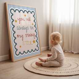 My Shining Star Minimal Boho Nursery Decor Cute Quote Print Gender Neutral Kids Room Scandinavian Art Playroom Baby - thumbnail 2
