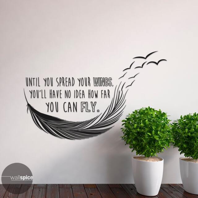 Until You Spread Your Wings You'll Have No Idea How Far Can Fly Birds Of A Feather Vinyl Wall Decal Sticker - image 1