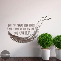 Until You Spread Your Wings You'll Have No Idea How Far Can Fly Birds Of A Feather Vinyl Wall Decal Sticker - thumbnail 3