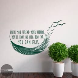 Until You Spread Your Wings You'll Have No Idea How Far Can Fly Birds Of A Feather Vinyl Wall Decal Sticker - thumbnail 2