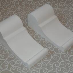 A Pair Of Medium Size Victorian Classic Design Plaster Corbels , 20cm High 9 1/2cm Wide 8cm Deep - thumbnail 2