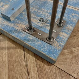 For??t Shabby Chic Painted Driftwood Washed Industrial Rustic Hairpin Leg Desk Table Handcrafted With Solid Wood - thumbnail 3