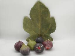 Ceramic Fig Leaf Handmade Realistic Greek Summer Decoration - 1 Pc Country Home - thumbnail 1