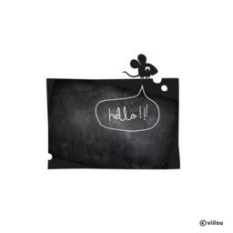 Child Chalkboard Cheese With Mouse Wall Sticker Nursery Chalk Boards Motifs Tattoos Animals Illustration Decals Door Stickers Decor Diy - thumbnail 1